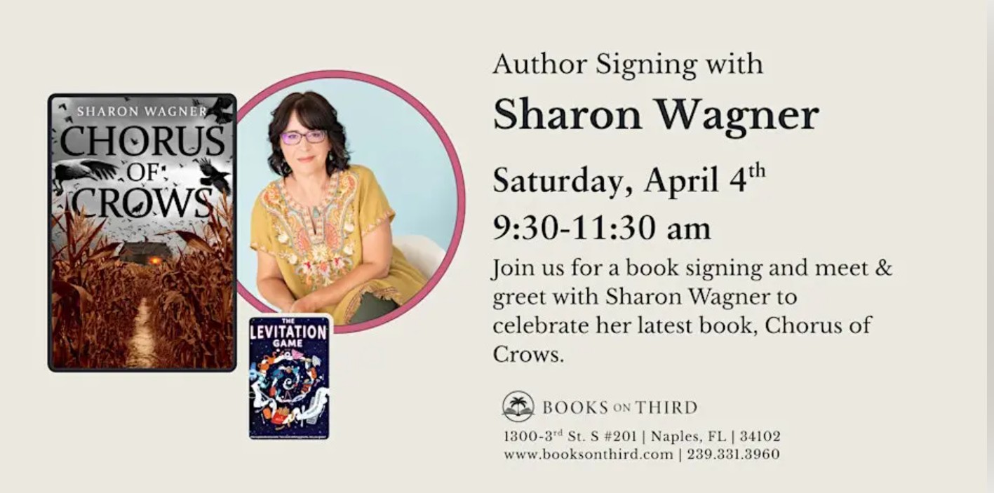 Sharon Wagner Author Meet & Greet & Books Signing Chorus of Crows | Books on Third