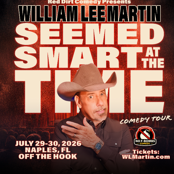 William Lee Martin’s Seemed Smart at the Time Tour Live in Naples, Florida!