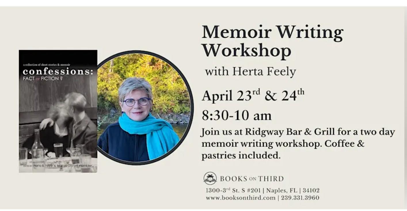 Memoir Writing Workshop with Herta Feely | Books on Third