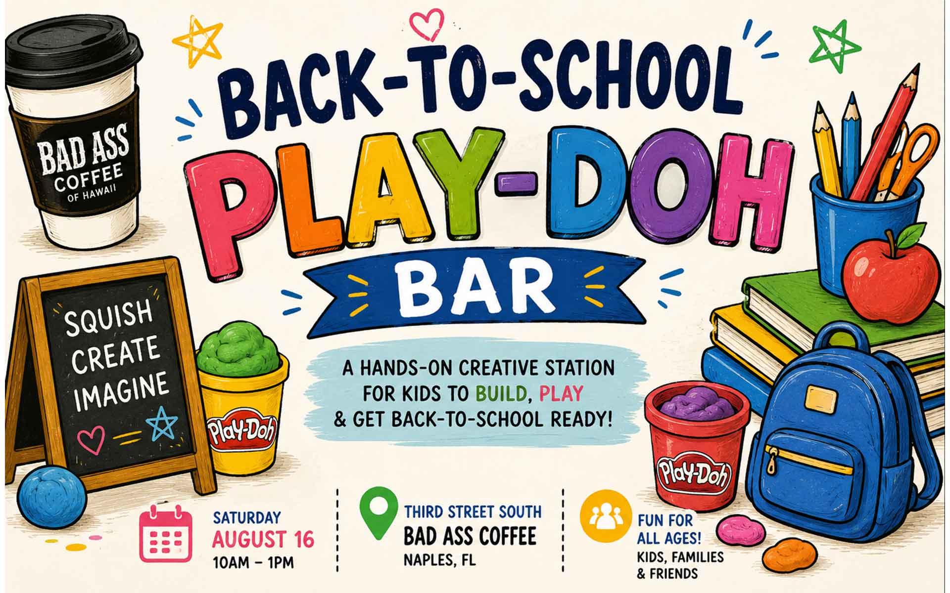 Play-Doh Bar Pop-up with Little Society Co | Bad Ass Coffee