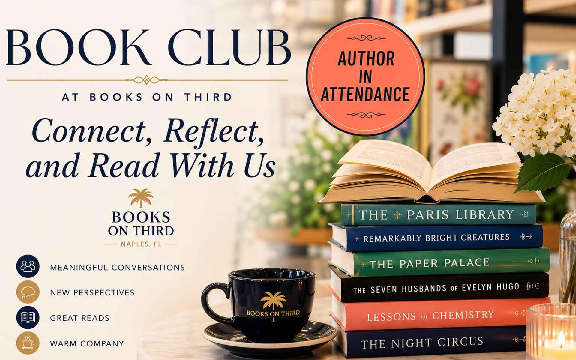 Connect and Read With Us, Author in Attendance | Book Club at Books on Third
